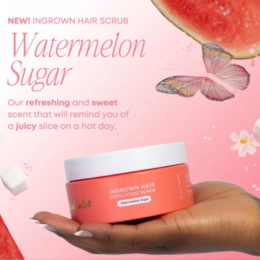 BusBalm Ingrown Hair Watermelon Sugar Exfoliating Scrub - 8fl oz